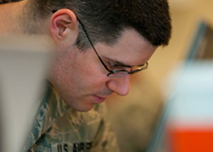 Photograph of CDX participant's face while he concentrates